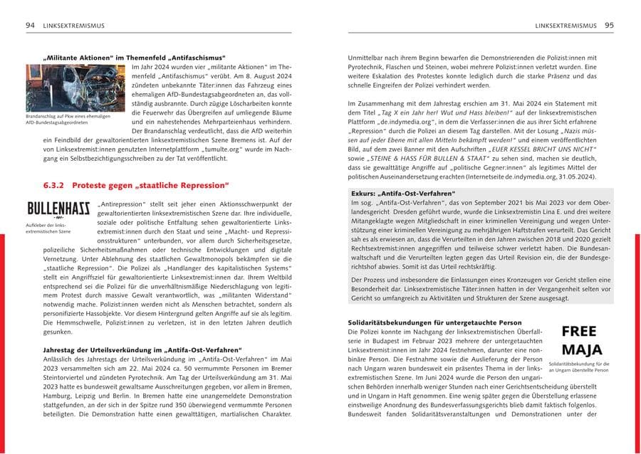 Seite 49 des Verfassungsschutzbericht 2024 Bremen