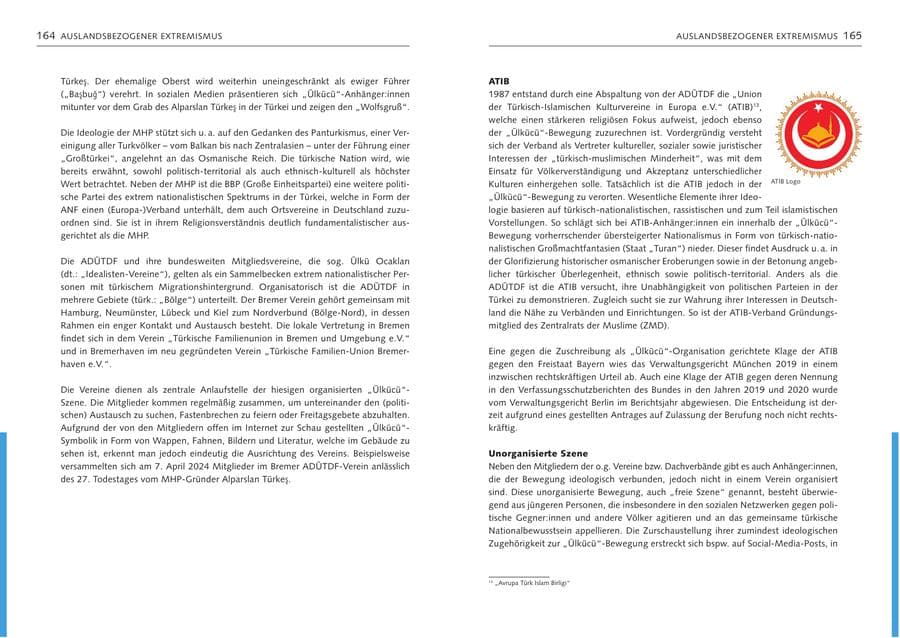 Seite 84 des Verfassungsschutzbericht 2024 Bremen