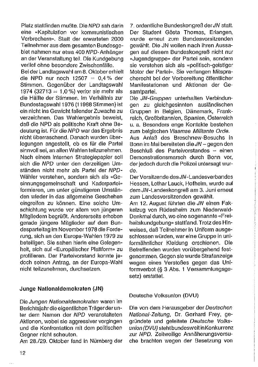Seite 13 des Verfassungsschutzbericht 1978 Hessen