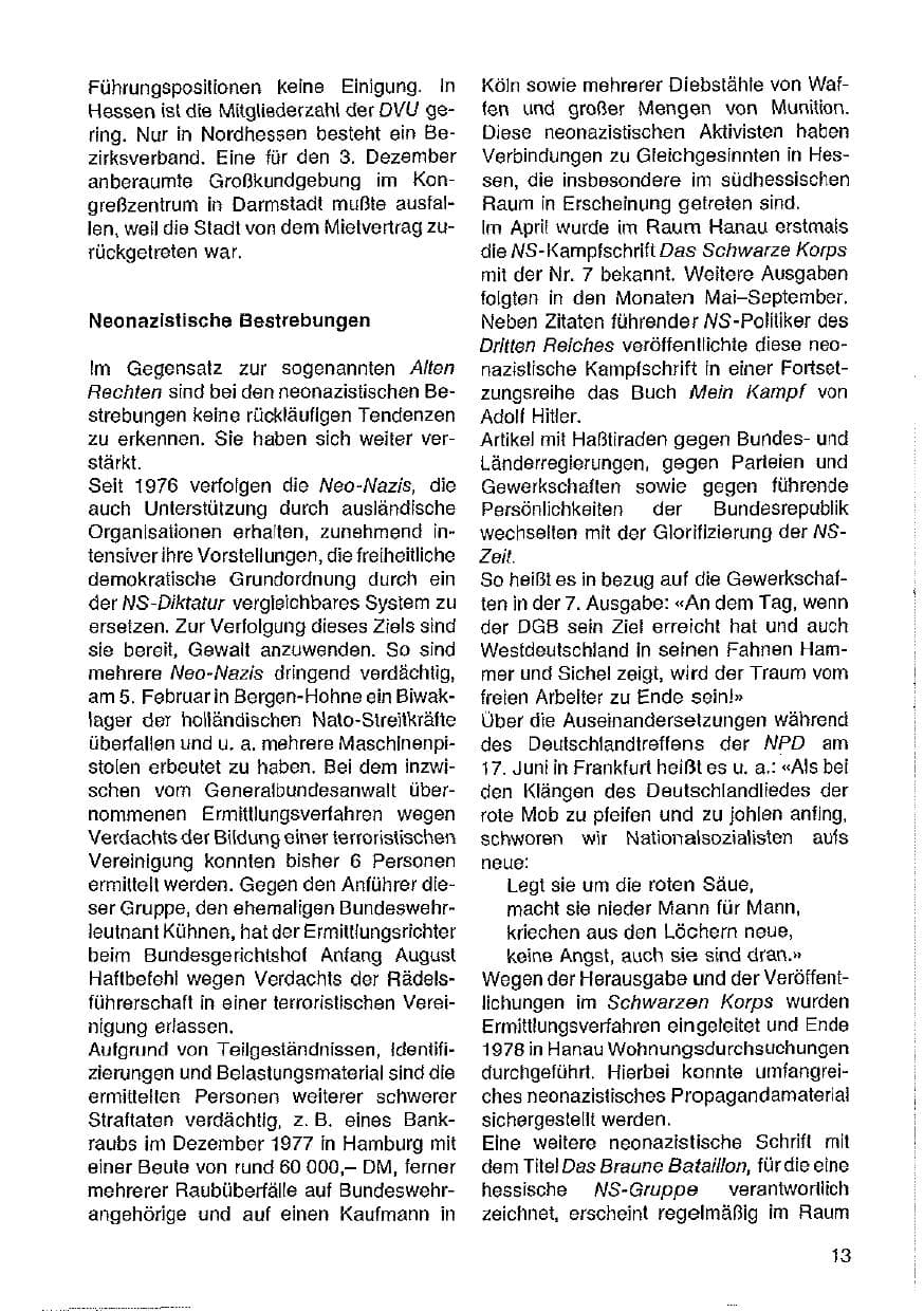Seite 14 des Verfassungsschutzbericht 1978 Hessen