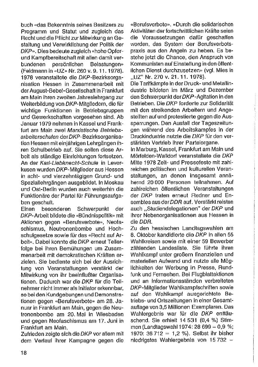 Seite 19 des Verfassungsschutzbericht 1978 Hessen
