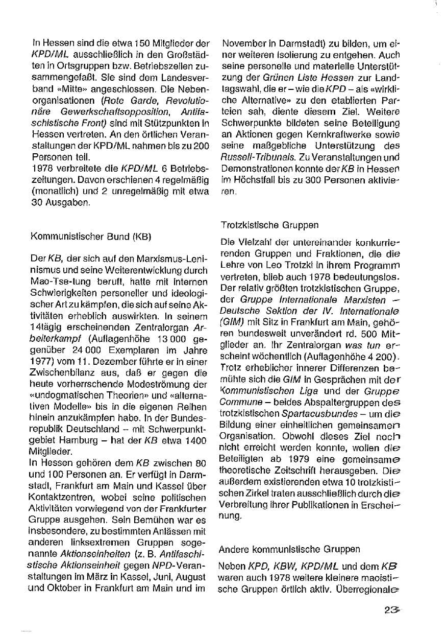 Seite 24 des Verfassungsschutzbericht 1978 Hessen