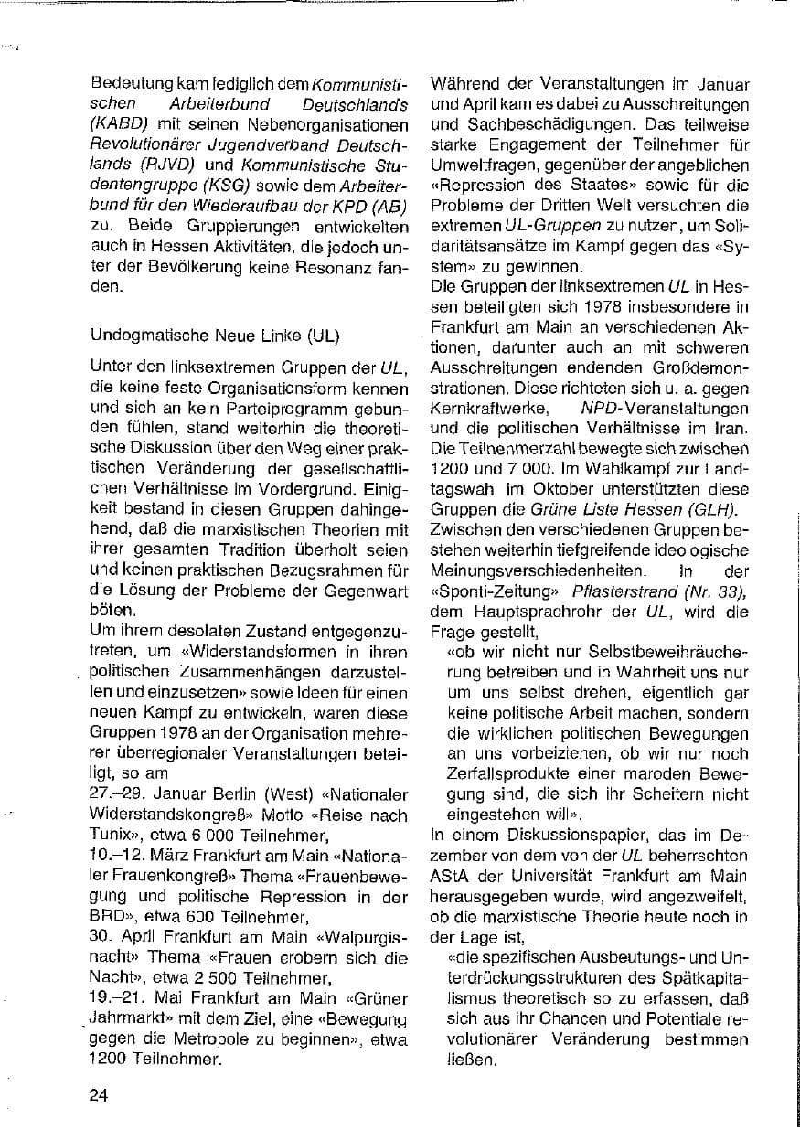 Seite 25 des Verfassungsschutzbericht 1978 Hessen