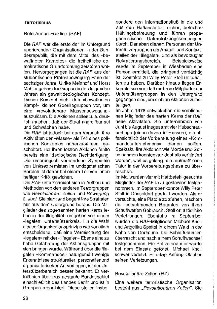 Seite 27 des Verfassungsschutzbericht 1978 Hessen