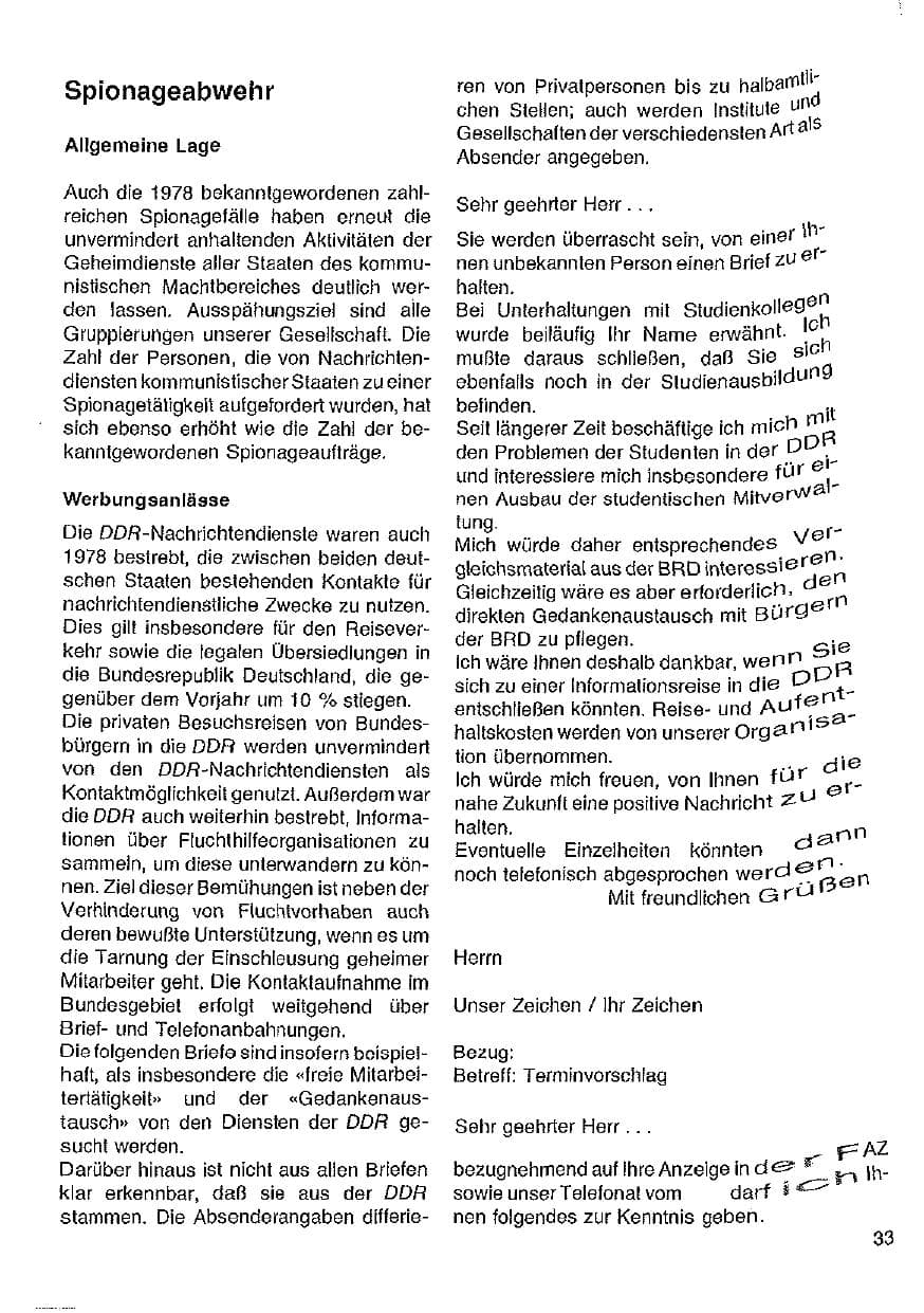 Seite 34 des Verfassungsschutzbericht 1978 Hessen