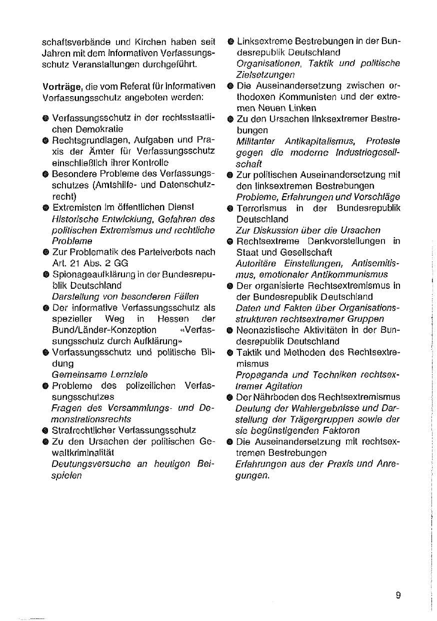 Seite 10 des Verfassungsschutzbericht 1978 Hessen