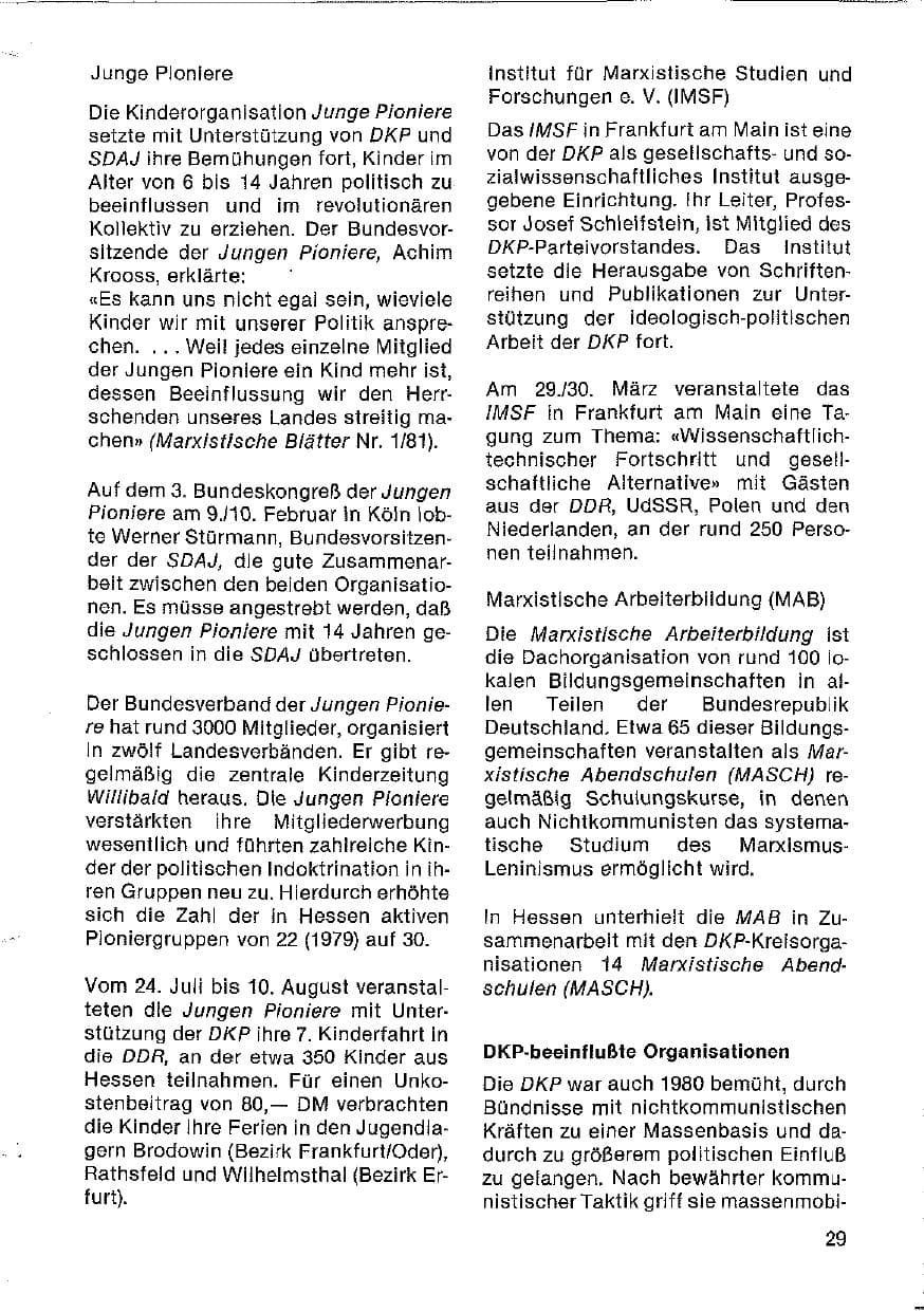 Seite 30 des Verfassungsschutzbericht 1980 Hessen