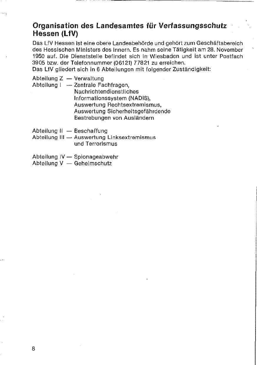 Seite 9 des Verfassungsschutzbericht 1980 Hessen
