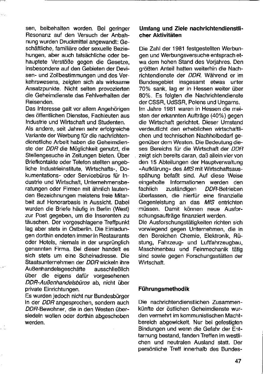 Seite 48 des Verfassungsschutzbericht 1981 Hessen