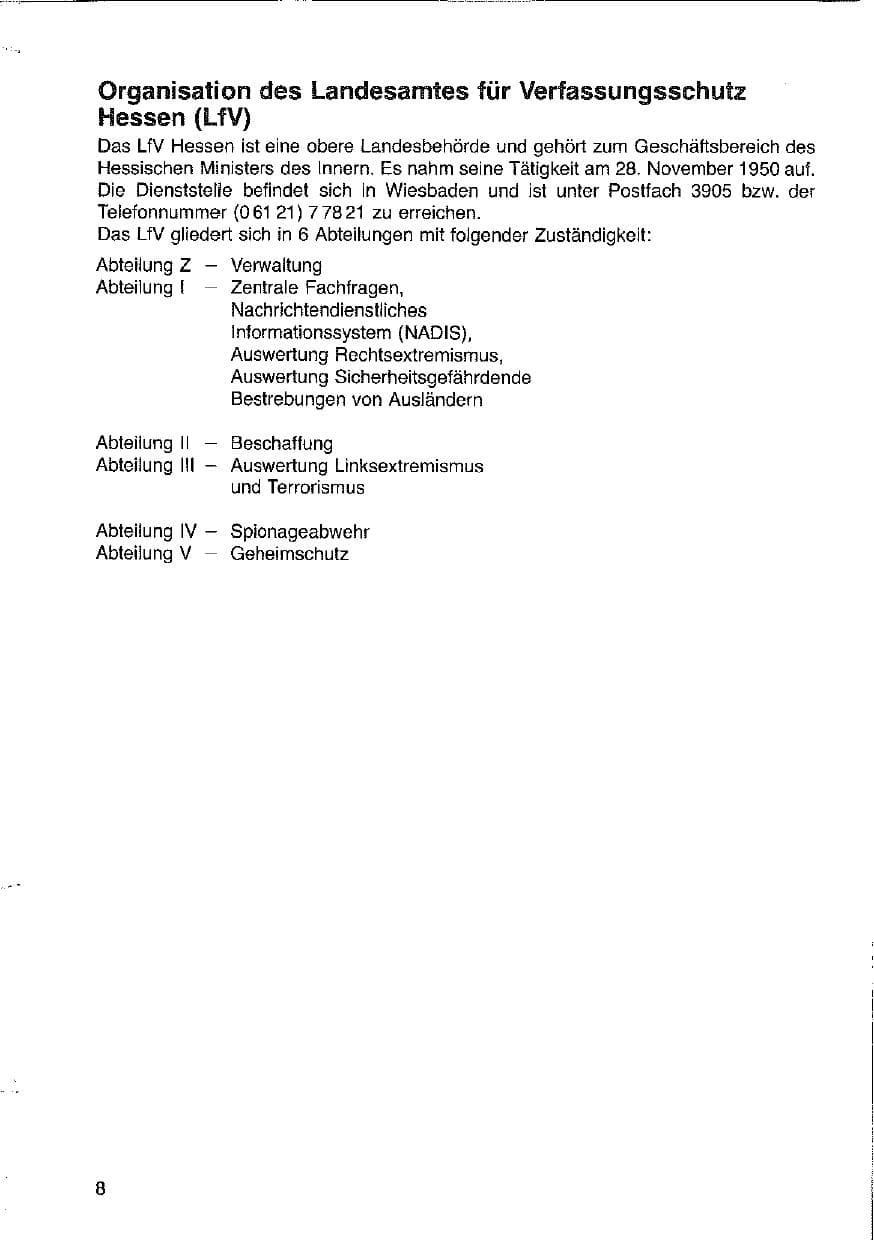 Seite 9 des Verfassungsschutzbericht 1981 Hessen