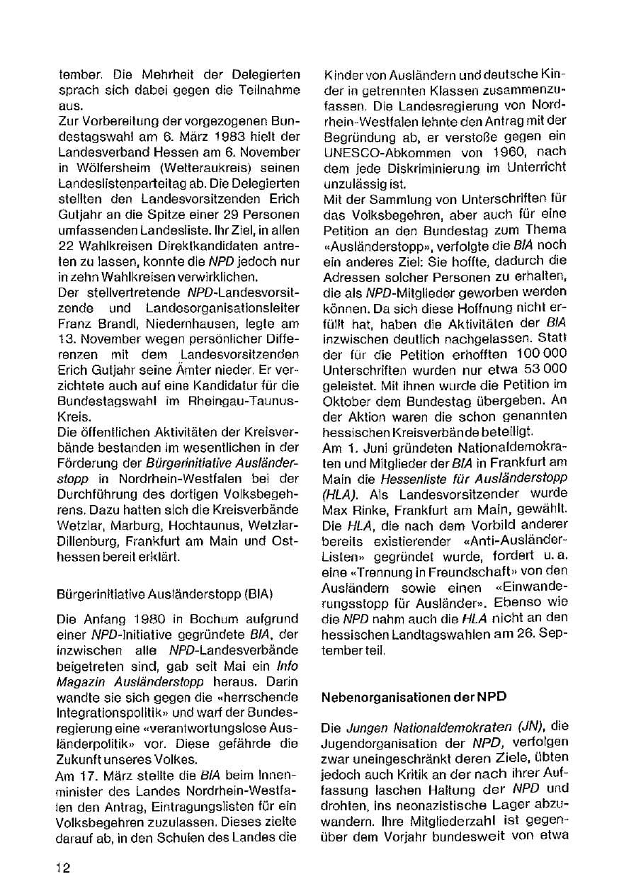 Seite 13 des Verfassungsschutzbericht 1982 Hessen