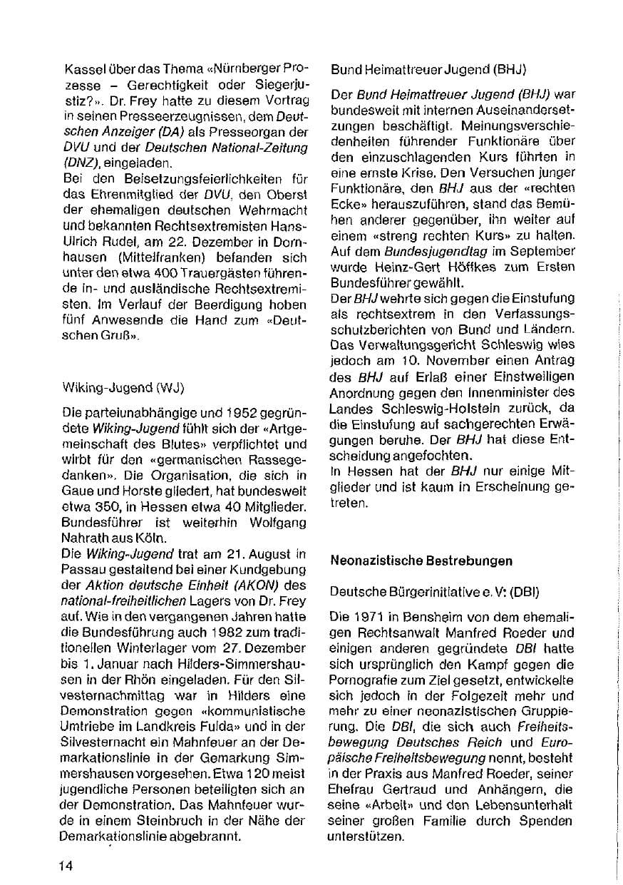 Seite 15 des Verfassungsschutzbericht 1982 Hessen