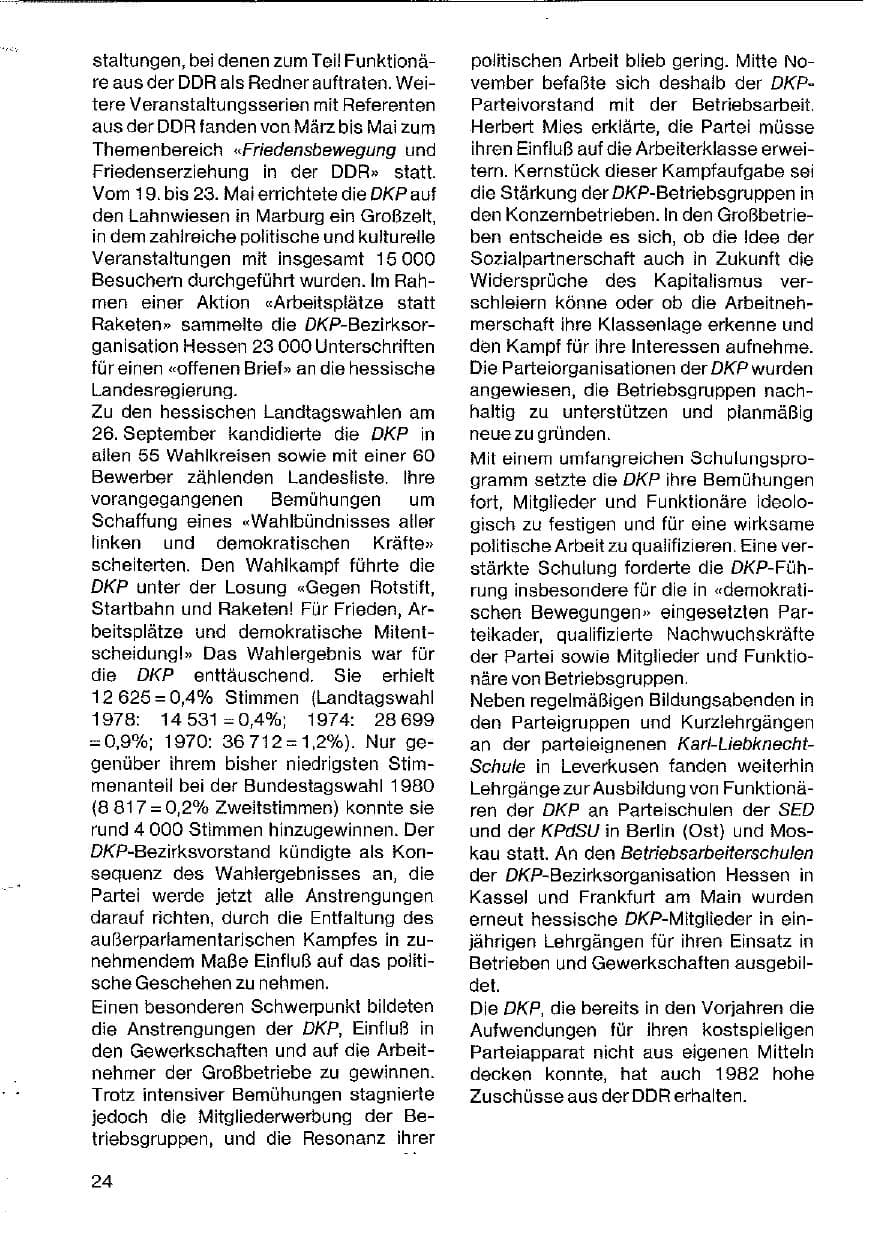 Seite 25 des Verfassungsschutzbericht 1982 Hessen