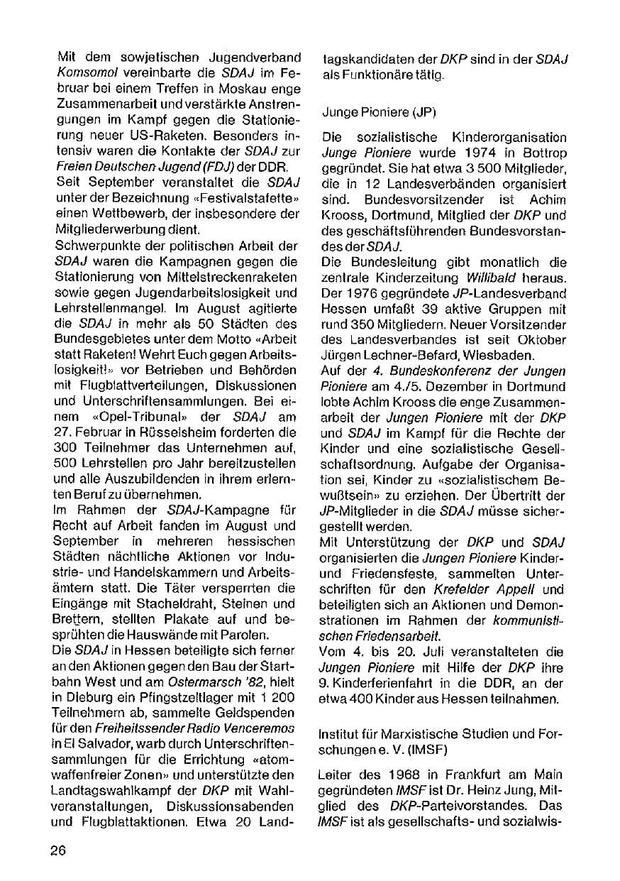 Seite 27 des Verfassungsschutzbericht 1982 Hessen