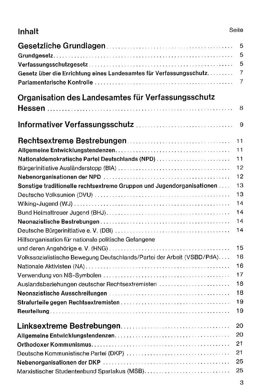 Seite 4 des Verfassungsschutzbericht 1982 Hessen