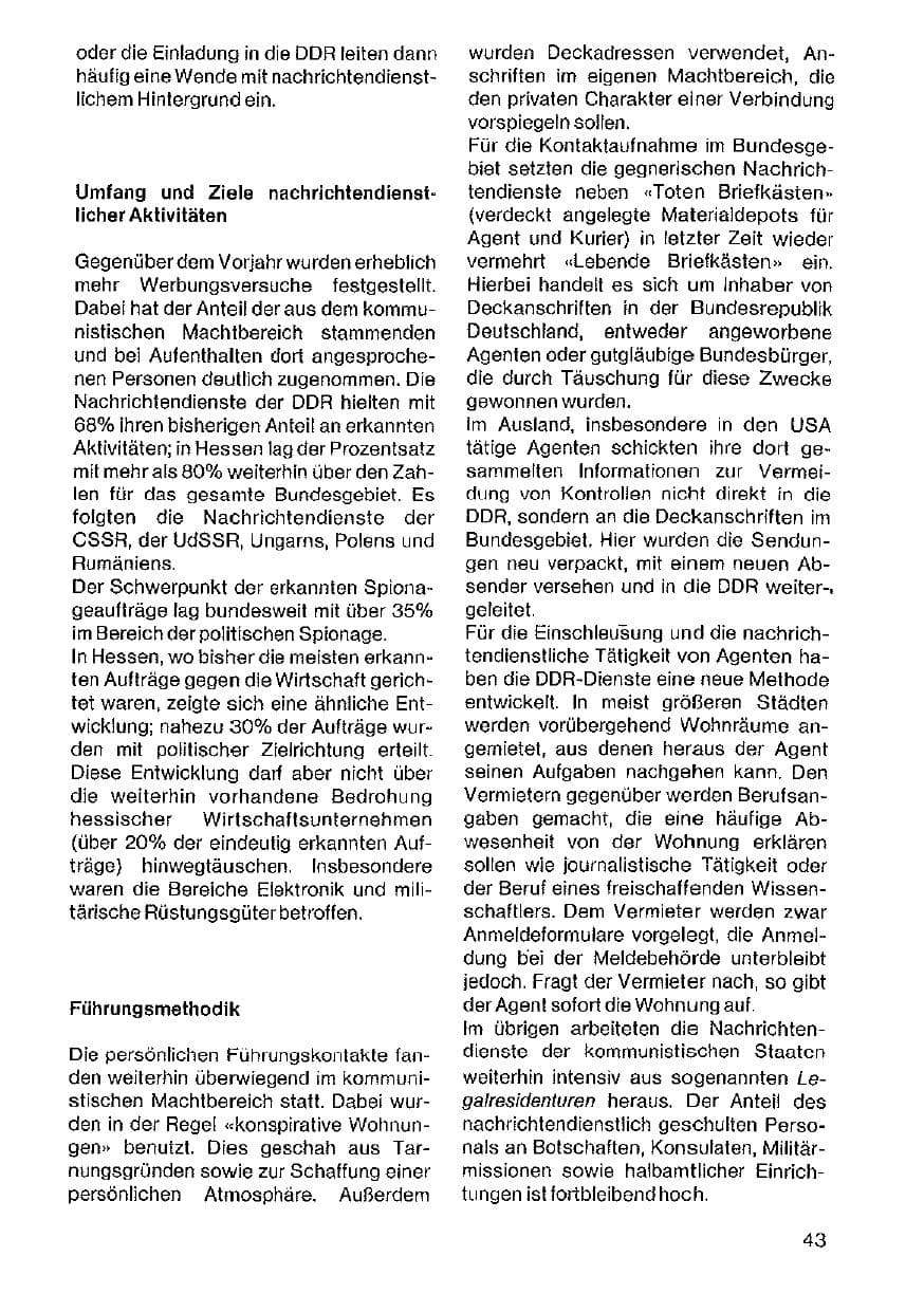Seite 44 des Verfassungsschutzbericht 1982 Hessen