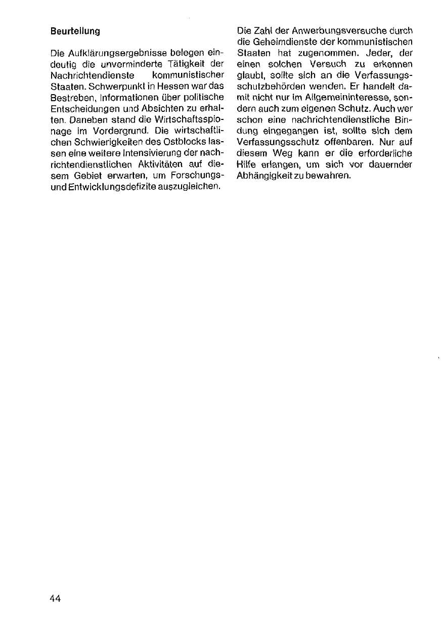Seite 45 des Verfassungsschutzbericht 1982 Hessen