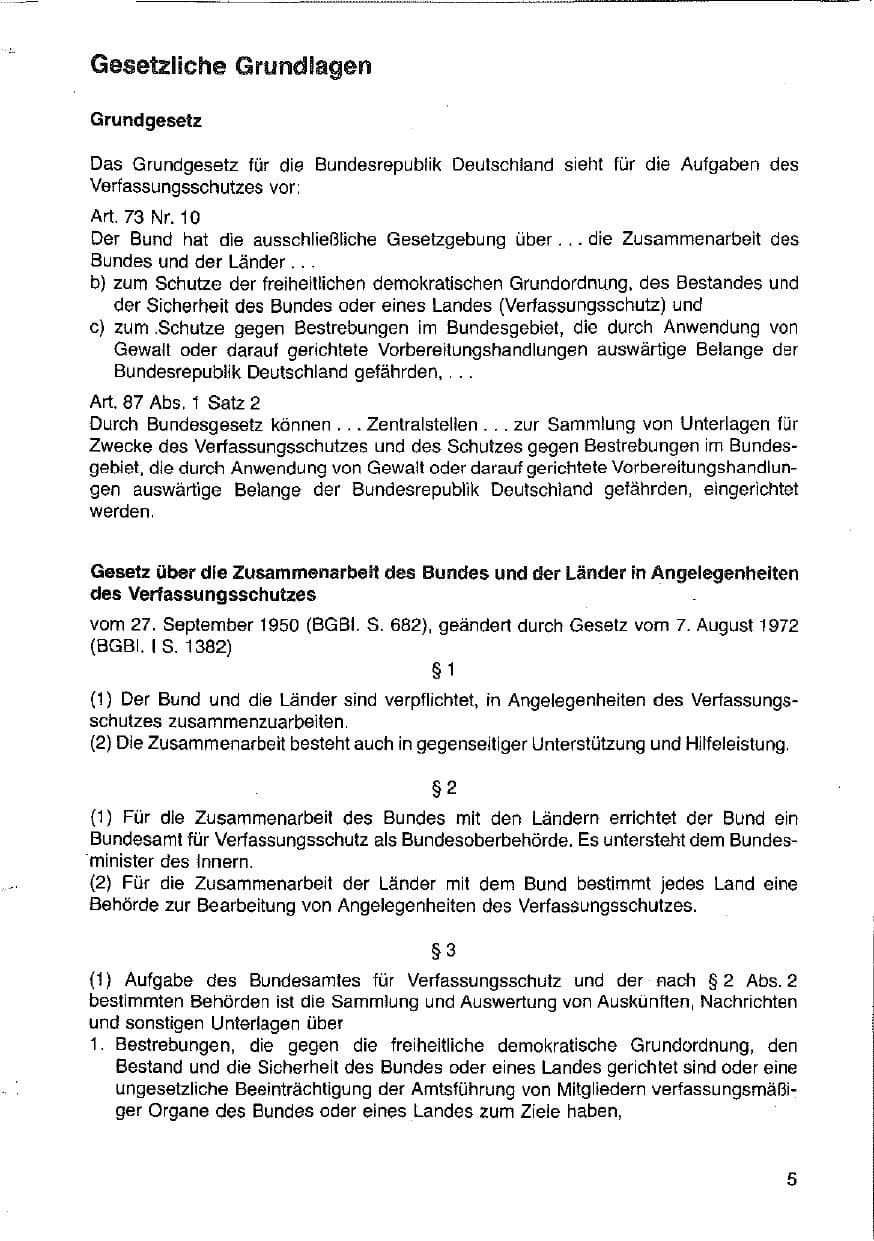 Seite 5 des Verfassungsschutzbericht 1983 Hessen