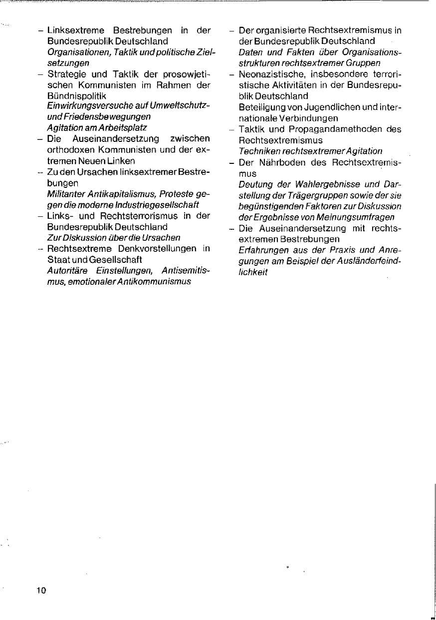 Seite 10 des Verfassungsschutzbericht 1983 Hessen