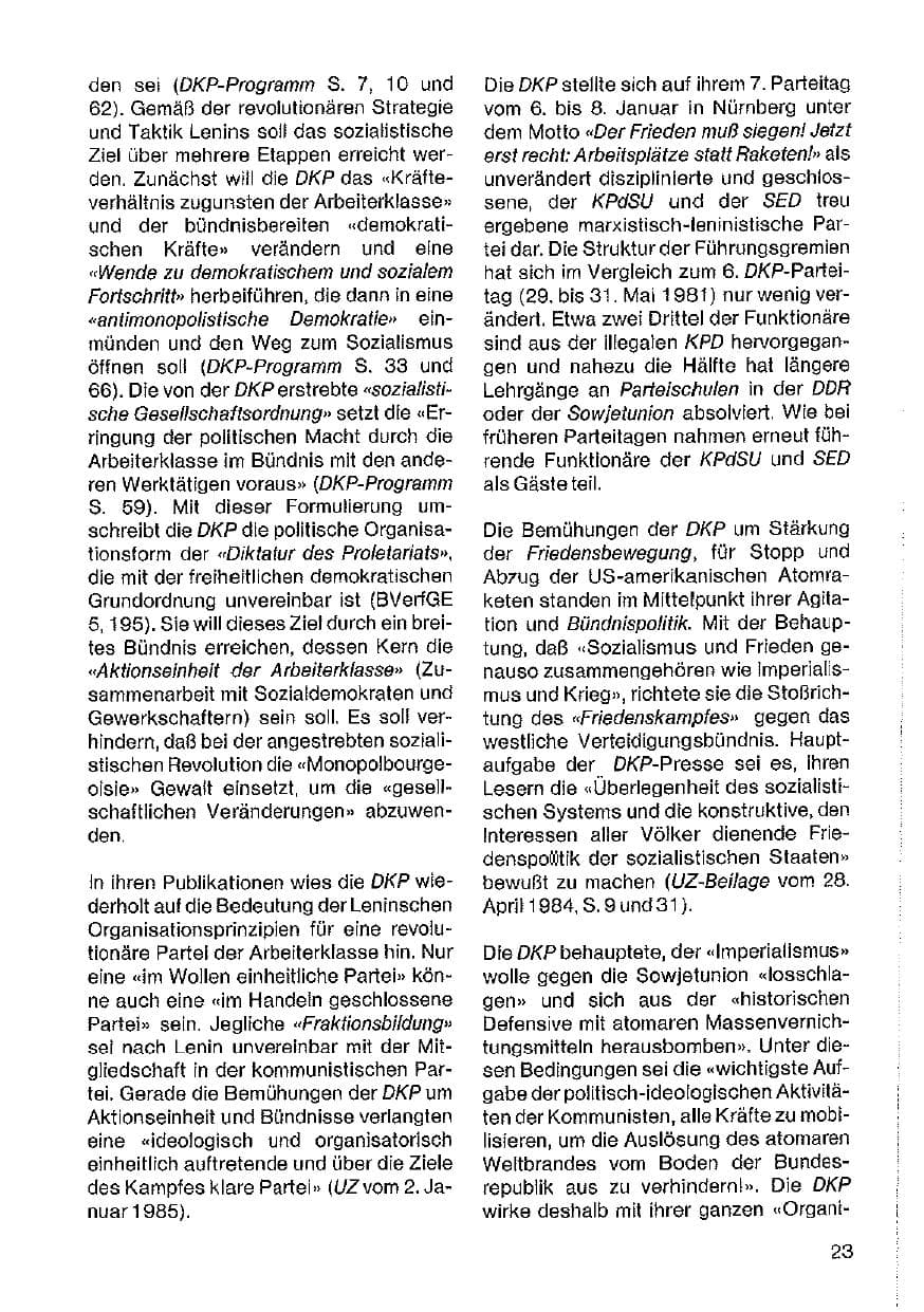Seite 24 des Verfassungsschutzbericht 1984 Hessen