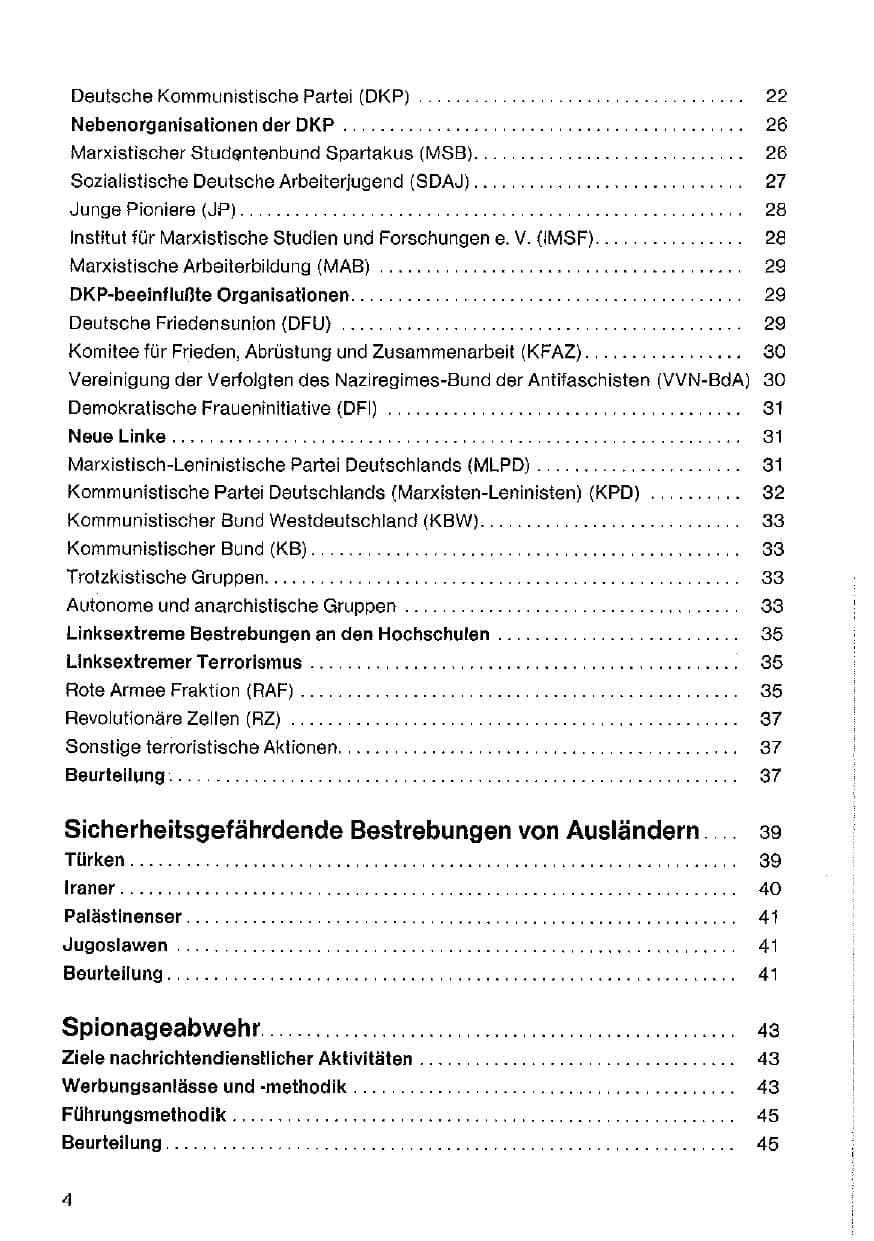 Seite 5 des Verfassungsschutzbericht 1984 Hessen