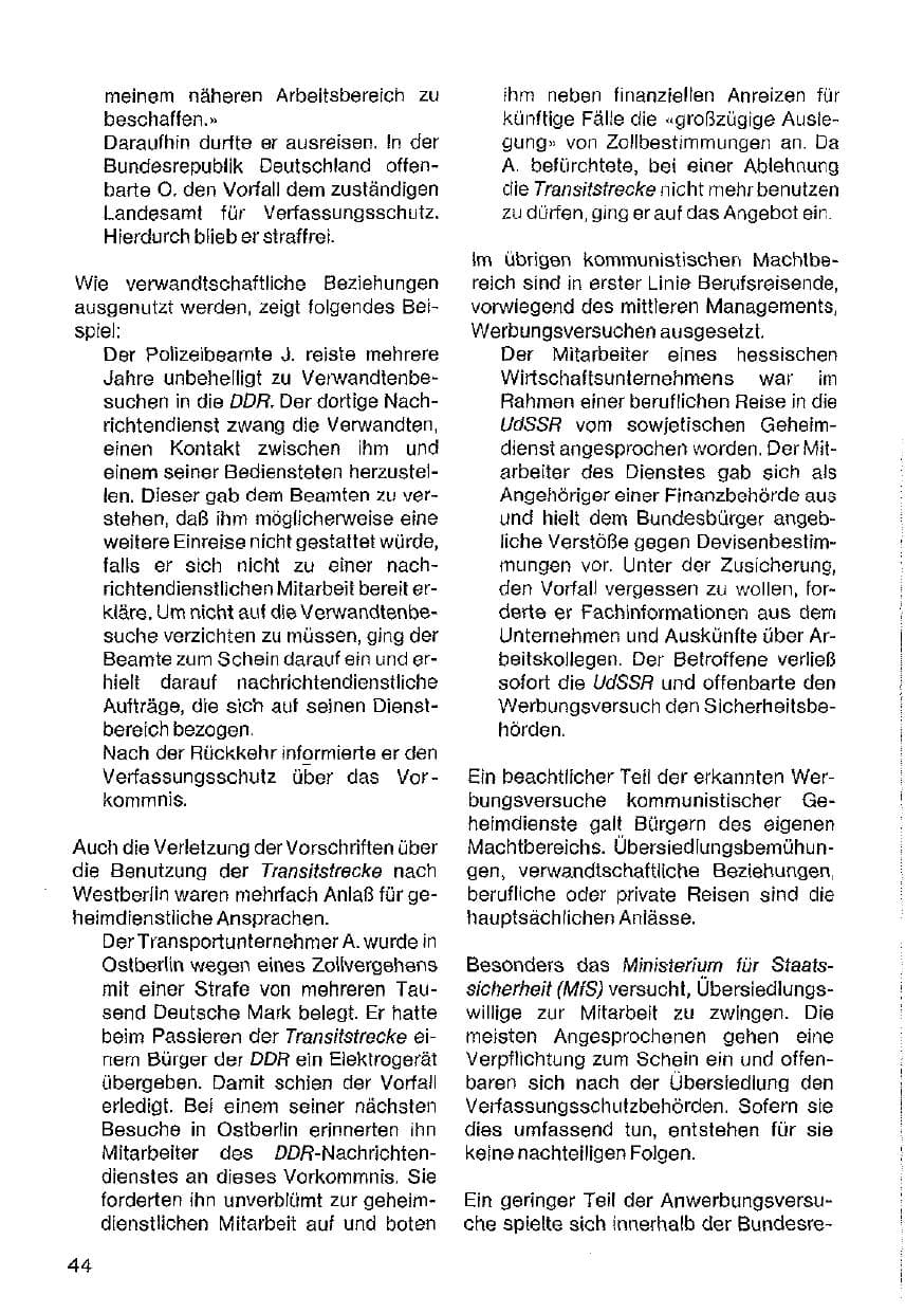 Seite 45 des Verfassungsschutzbericht 1984 Hessen