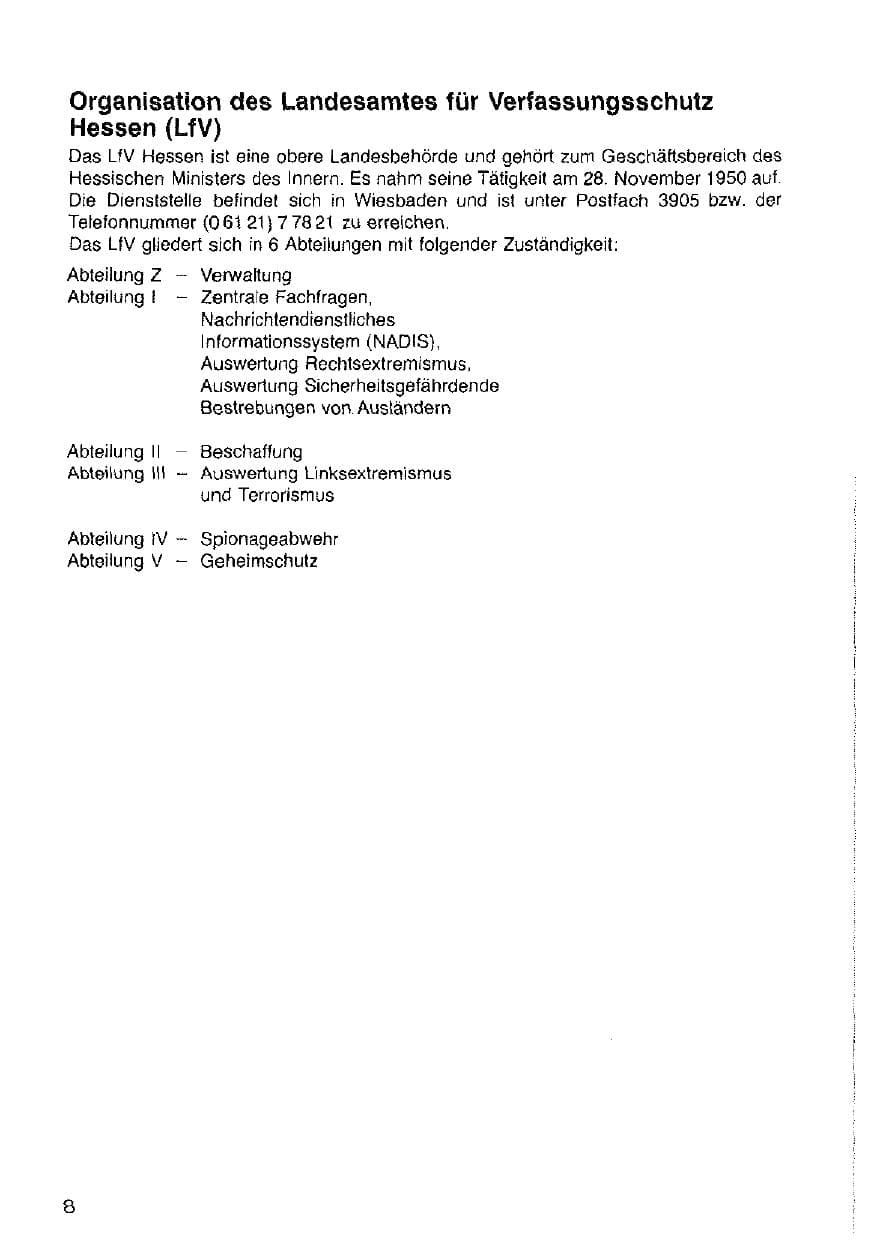 Seite 9 des Verfassungsschutzbericht 1984 Hessen