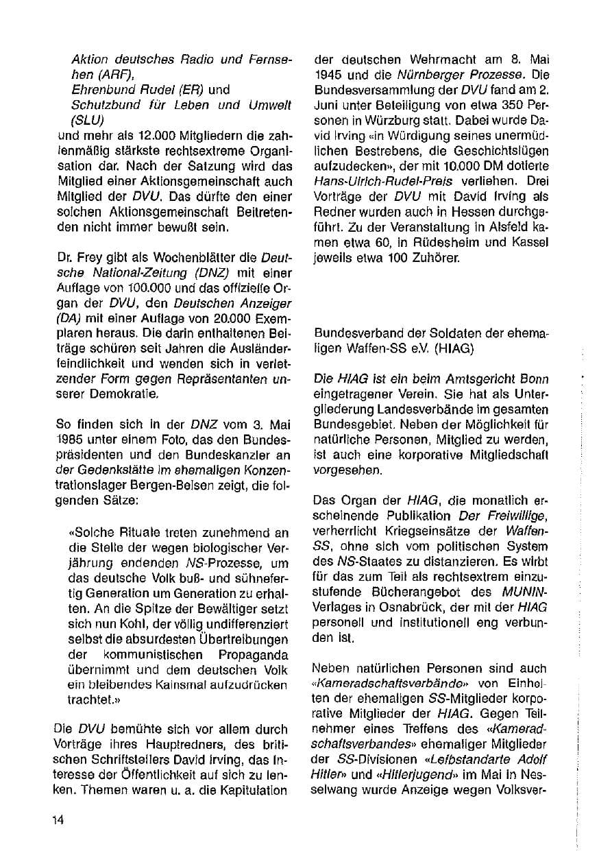 Seite 15 des Verfassungsschutzbericht 1985 Hessen