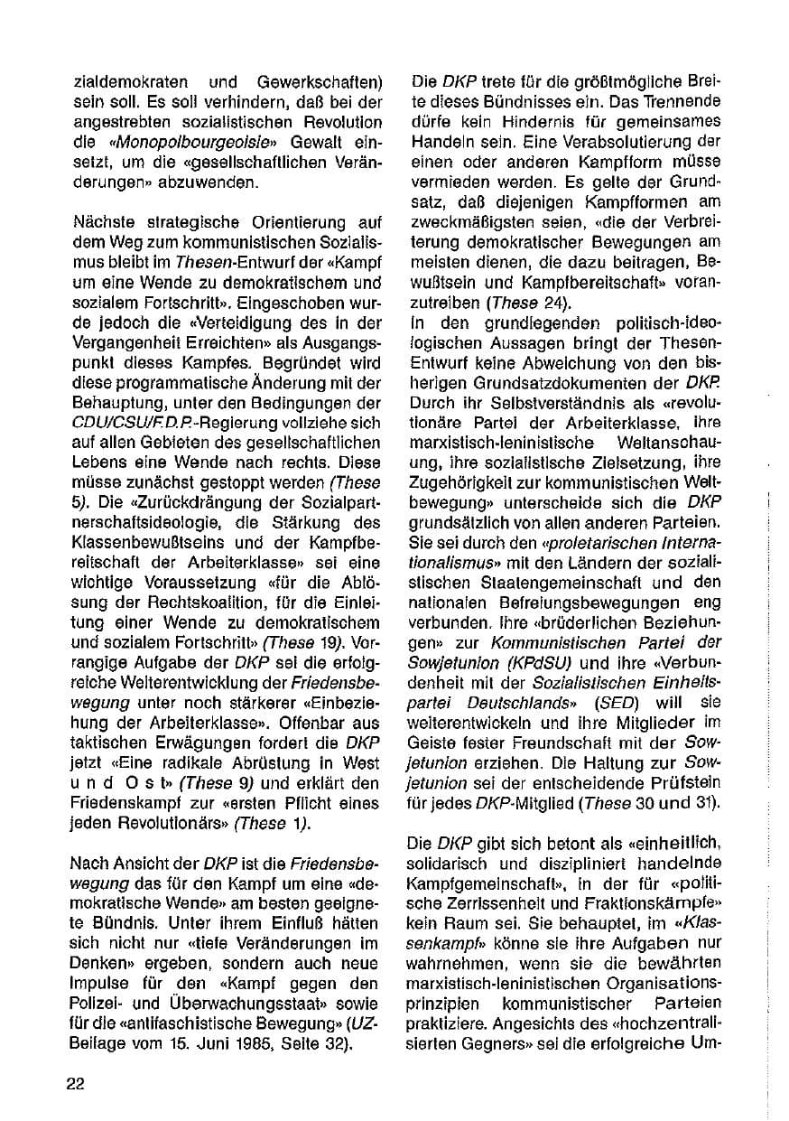 Seite 23 des Verfassungsschutzbericht 1985 Hessen
