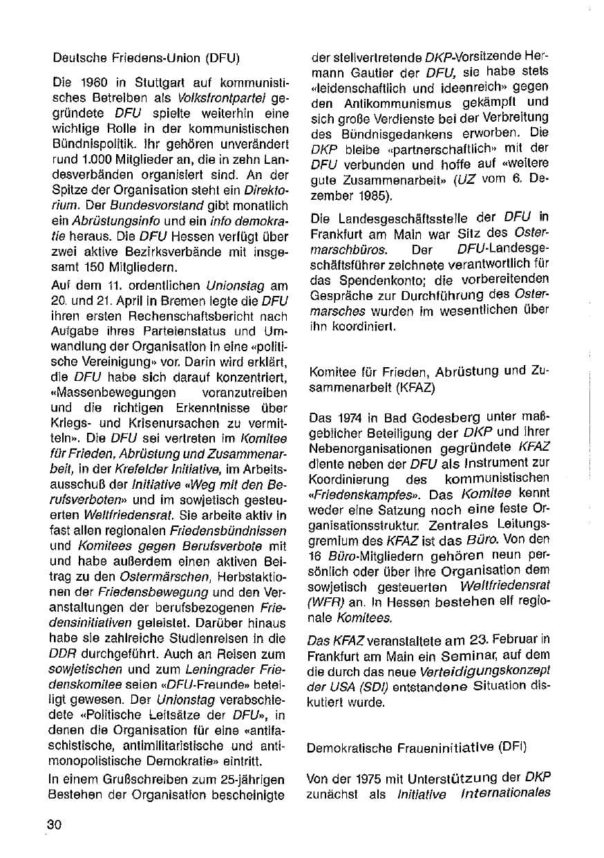 Seite 31 des Verfassungsschutzbericht 1985 Hessen
