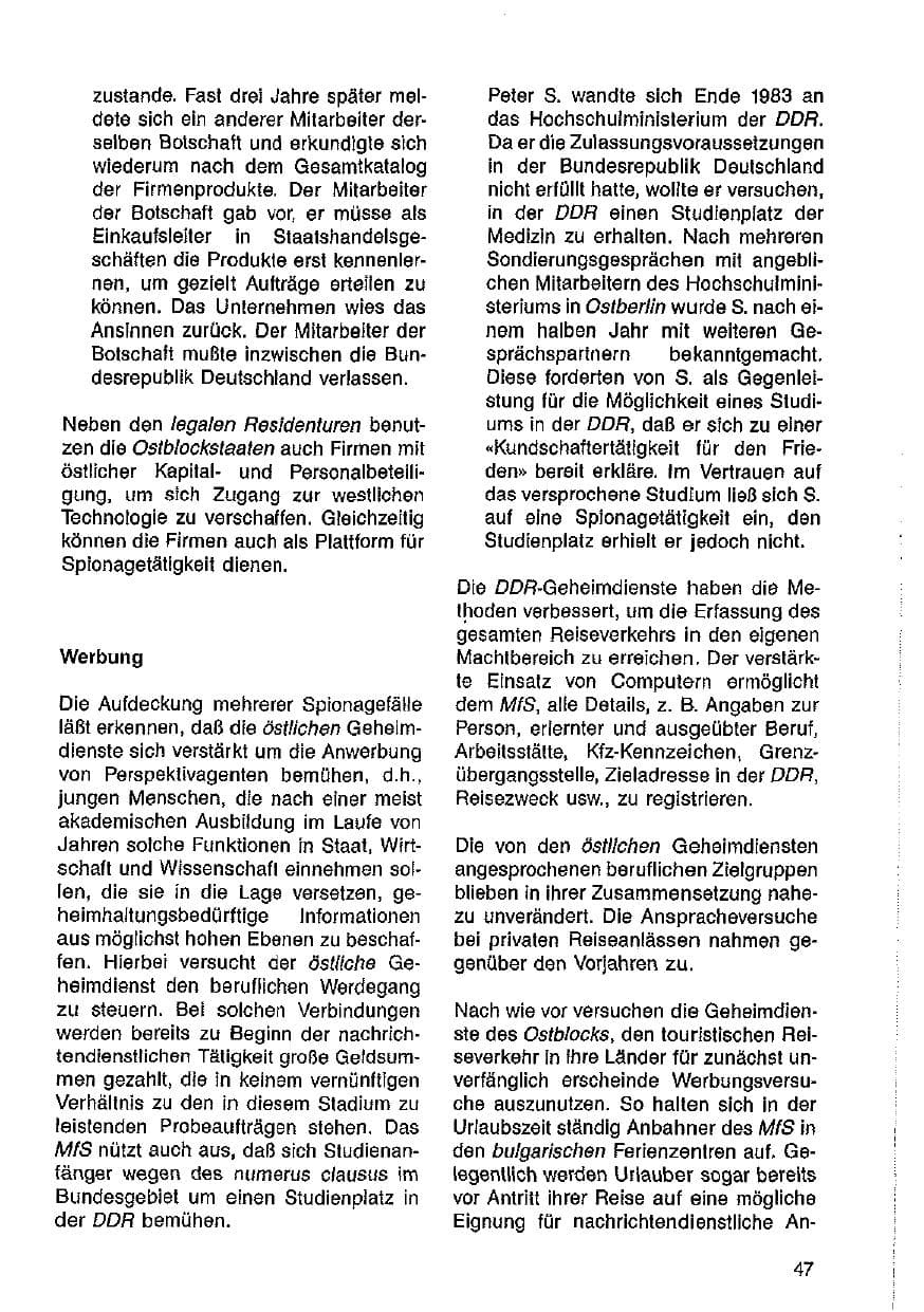 Seite 48 des Verfassungsschutzbericht 1985 Hessen