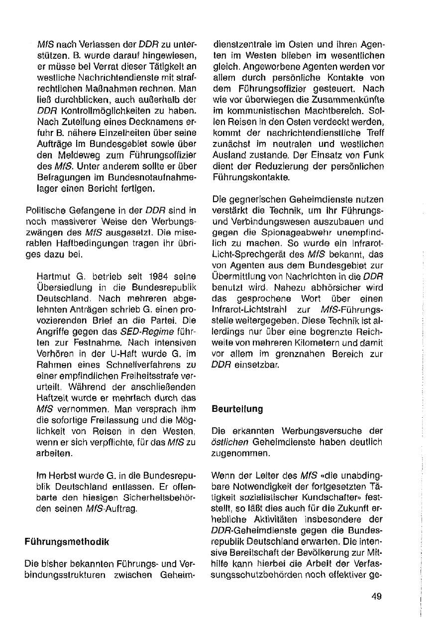 Seite 50 des Verfassungsschutzbericht 1985 Hessen