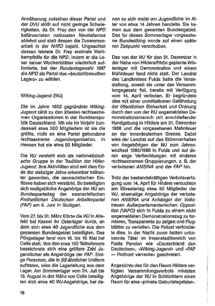 Seite 17 des Verfassungsschutzbericht 1986 Hessen