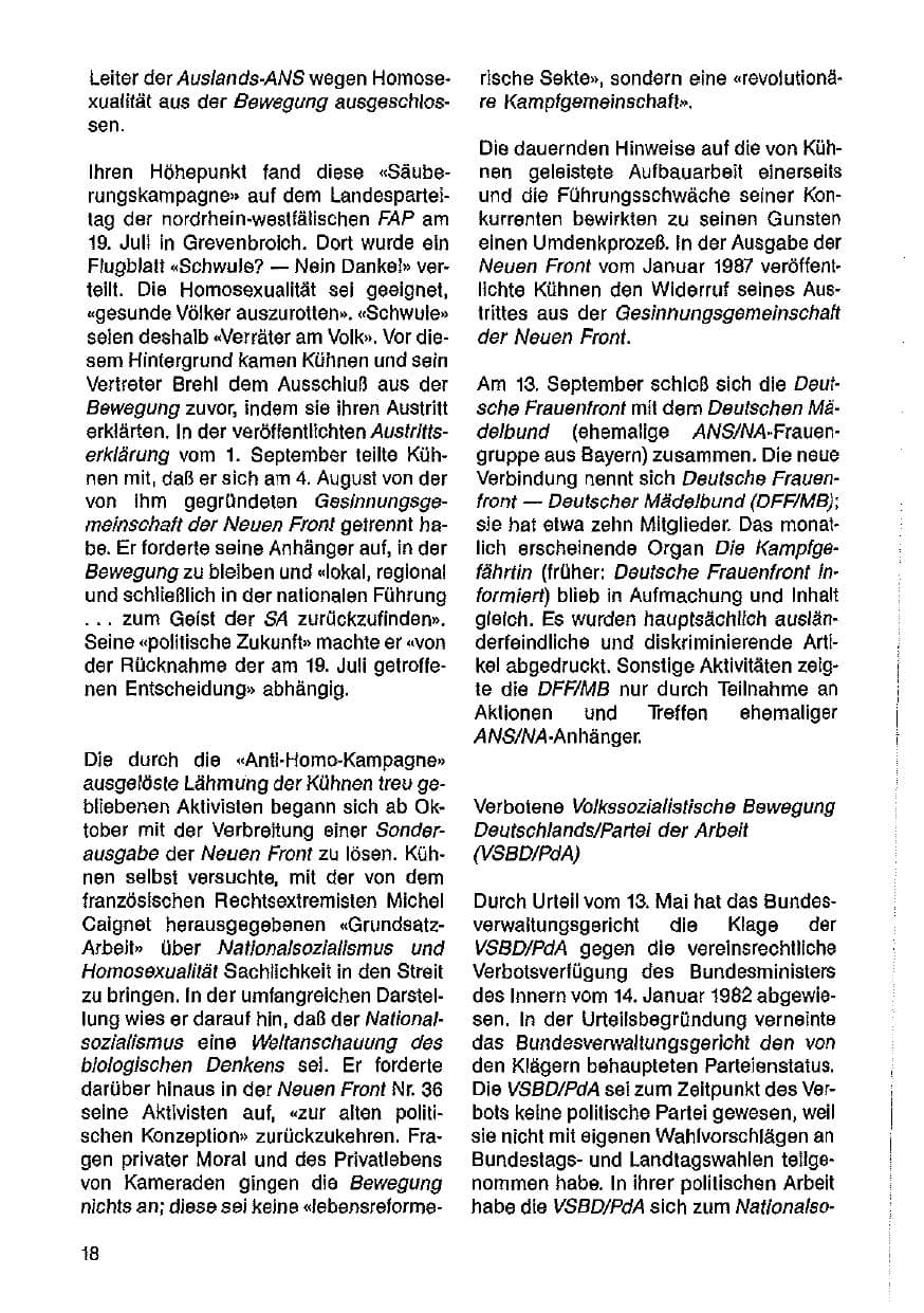 Seite 19 des Verfassungsschutzbericht 1986 Hessen