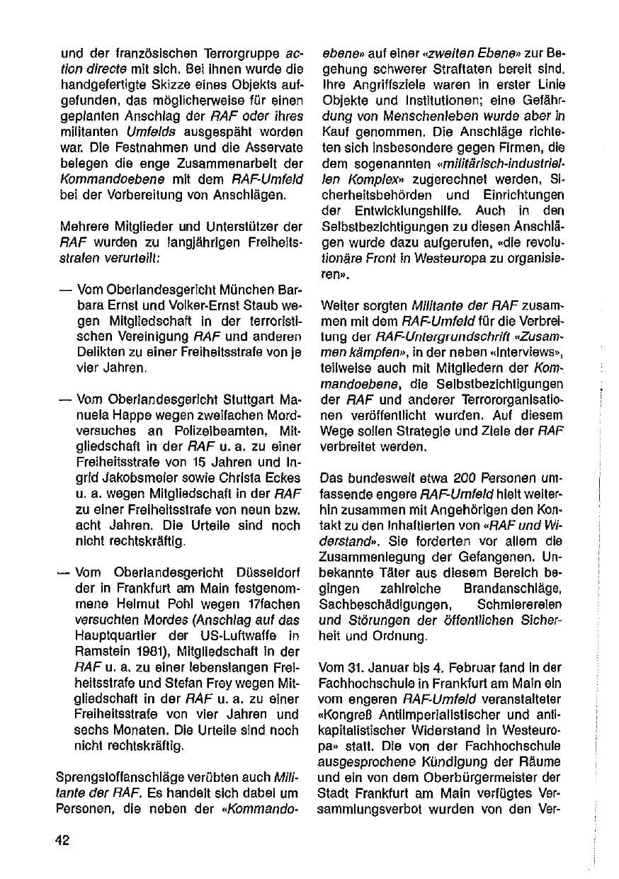 Seite 43 des Verfassungsschutzbericht 1986 Hessen
