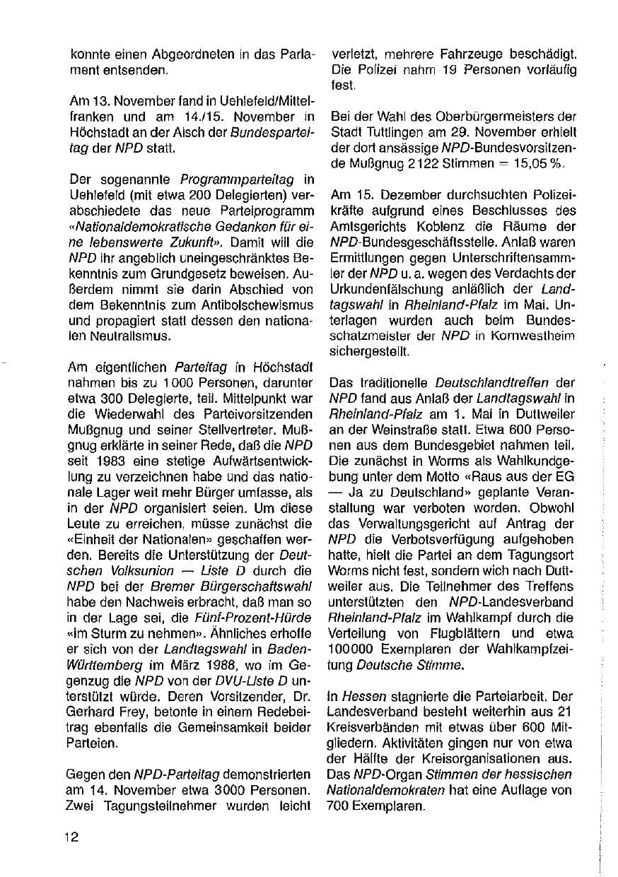 Seite 13 des Verfassungsschutzbericht 1987 Hessen