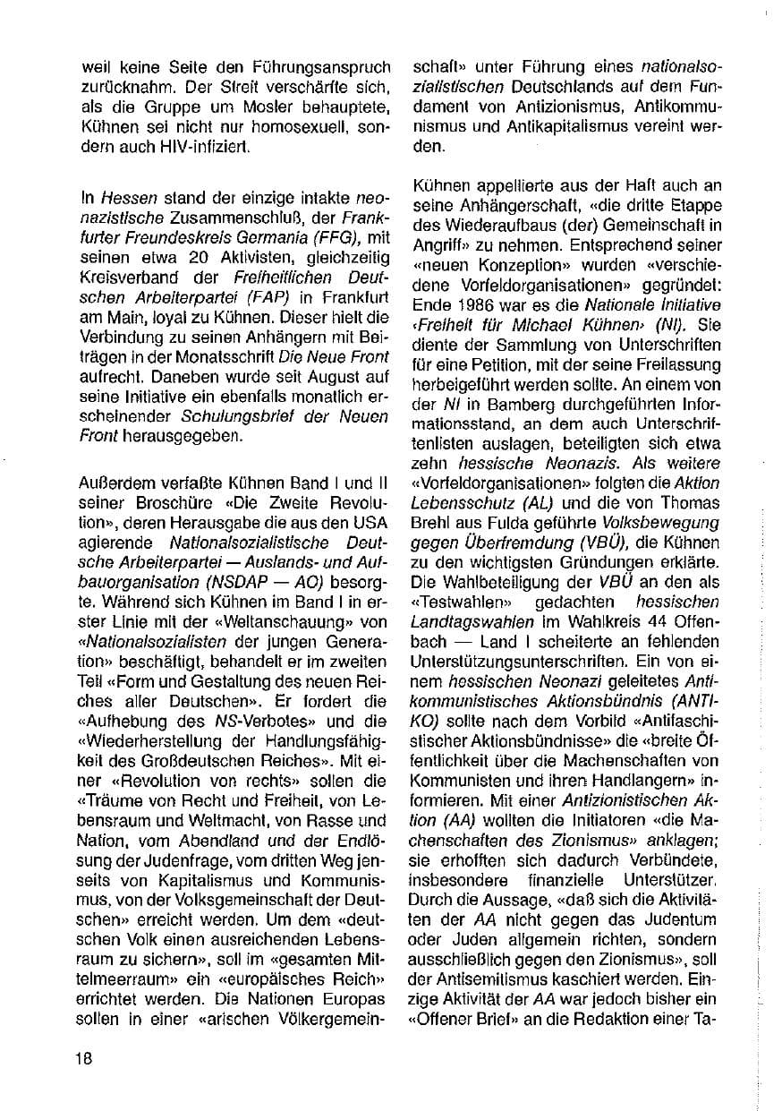 Seite 19 des Verfassungsschutzbericht 1987 Hessen