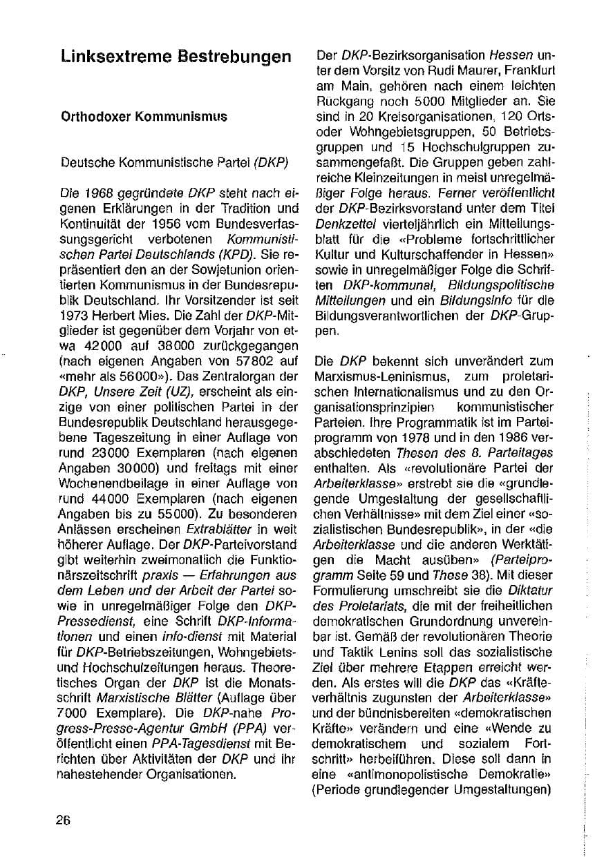 Seite 27 des Verfassungsschutzbericht 1987 Hessen