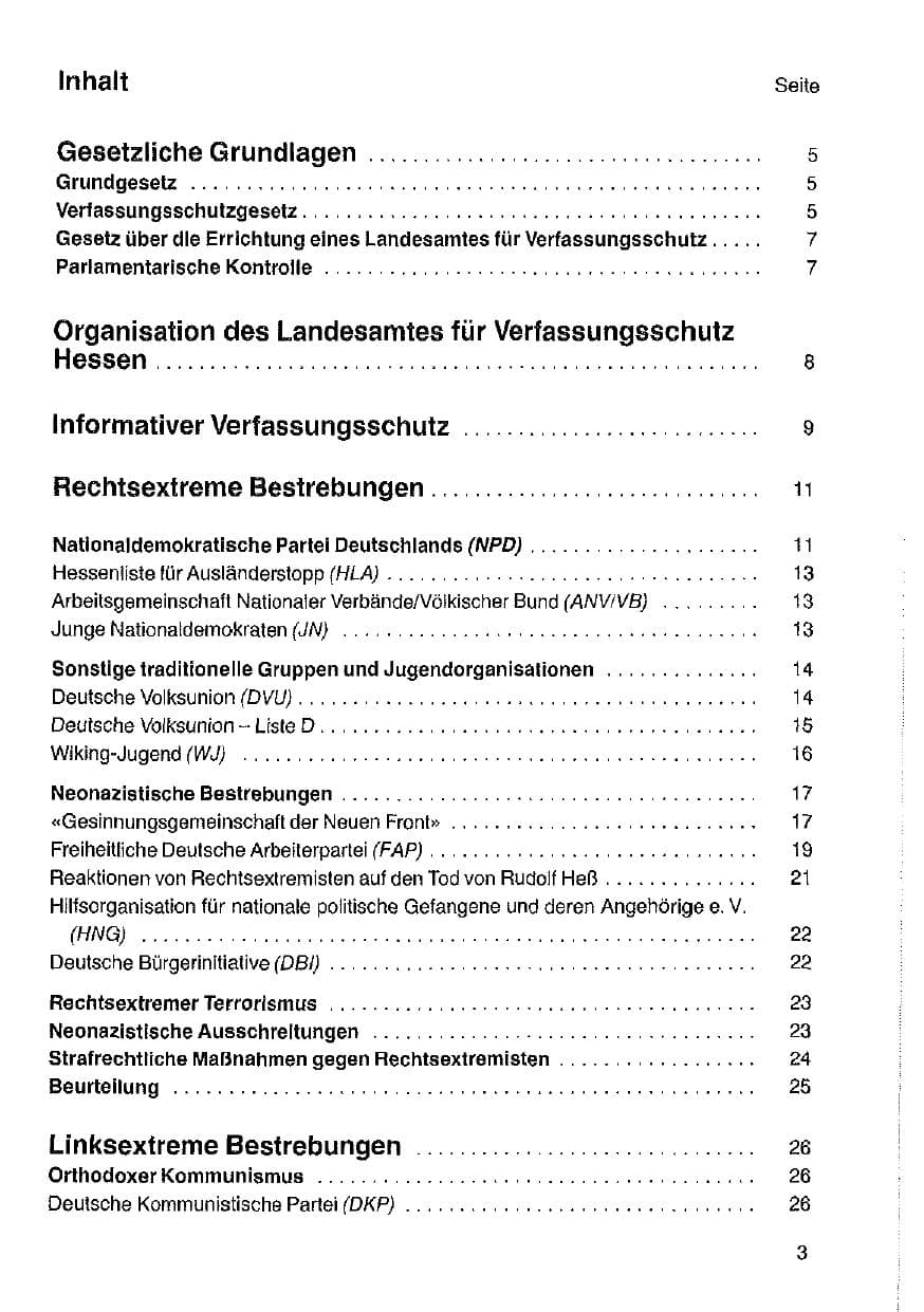 Seite 4 des Verfassungsschutzbericht 1987 Hessen