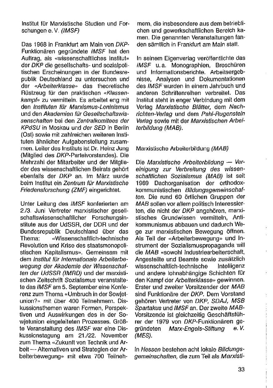 Seite 34 des Verfassungsschutzbericht 1987 Hessen