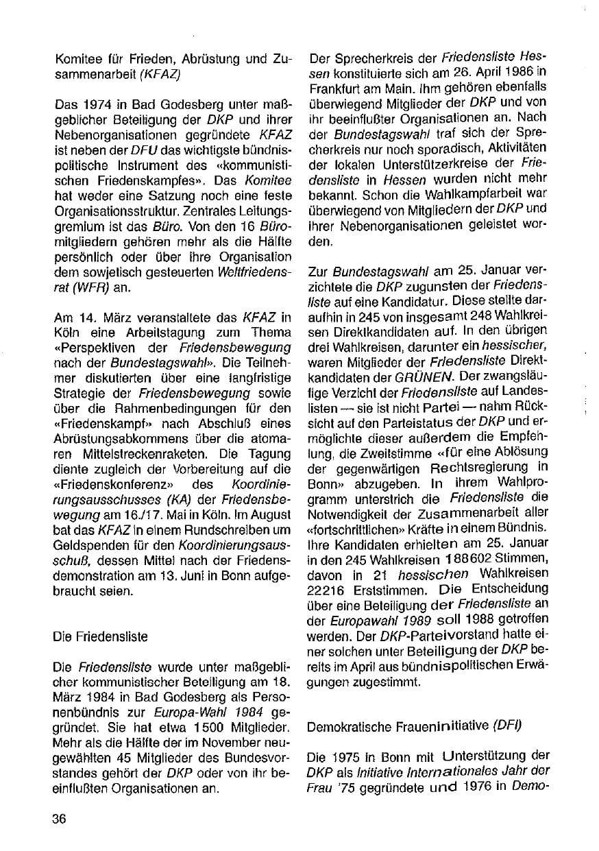 Seite 37 des Verfassungsschutzbericht 1987 Hessen