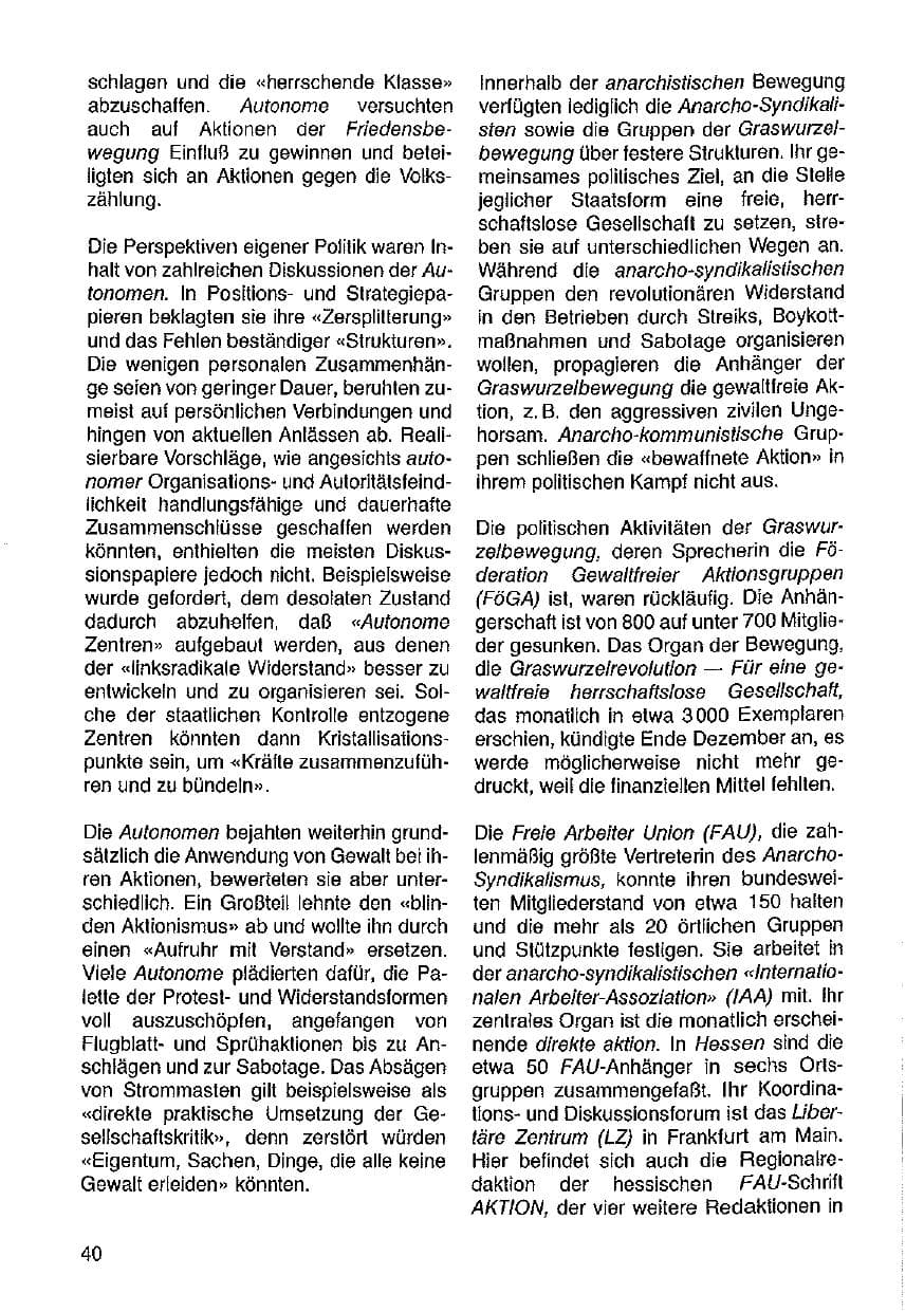 Seite 41 des Verfassungsschutzbericht 1987 Hessen