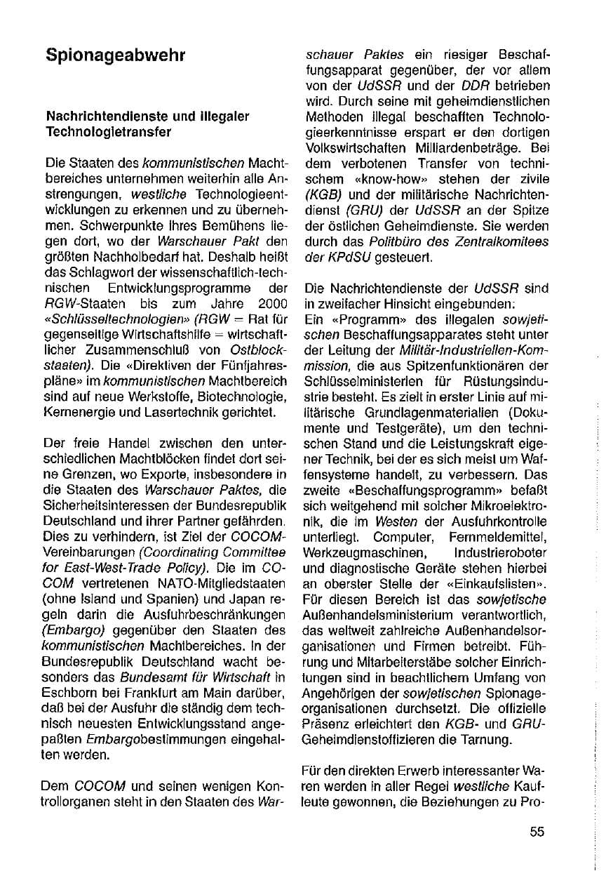 Seite 56 des Verfassungsschutzbericht 1987 Hessen