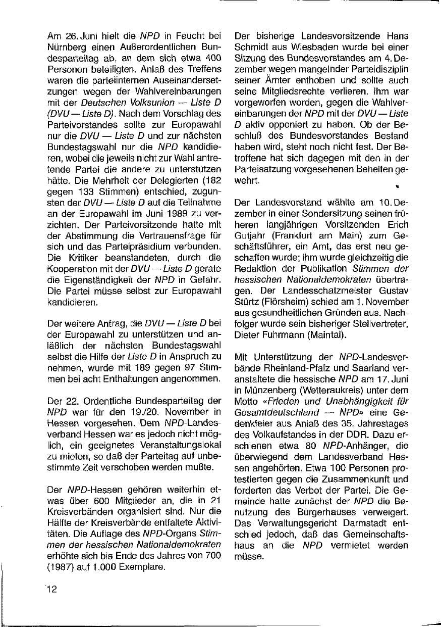 Seite 13 des Verfassungsschutzbericht 1988 Hessen