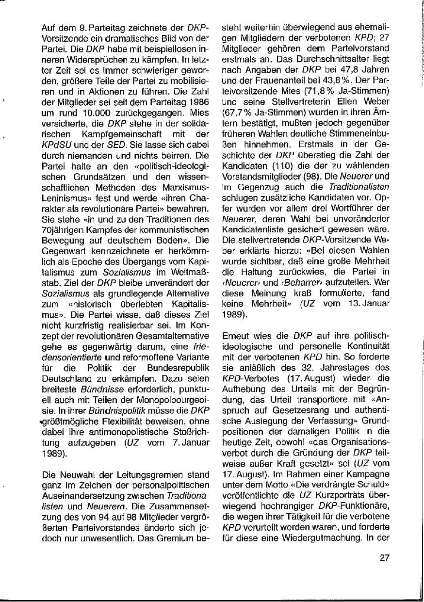Seite 27 des Verfassungsschutzbericht 1988 Hessen