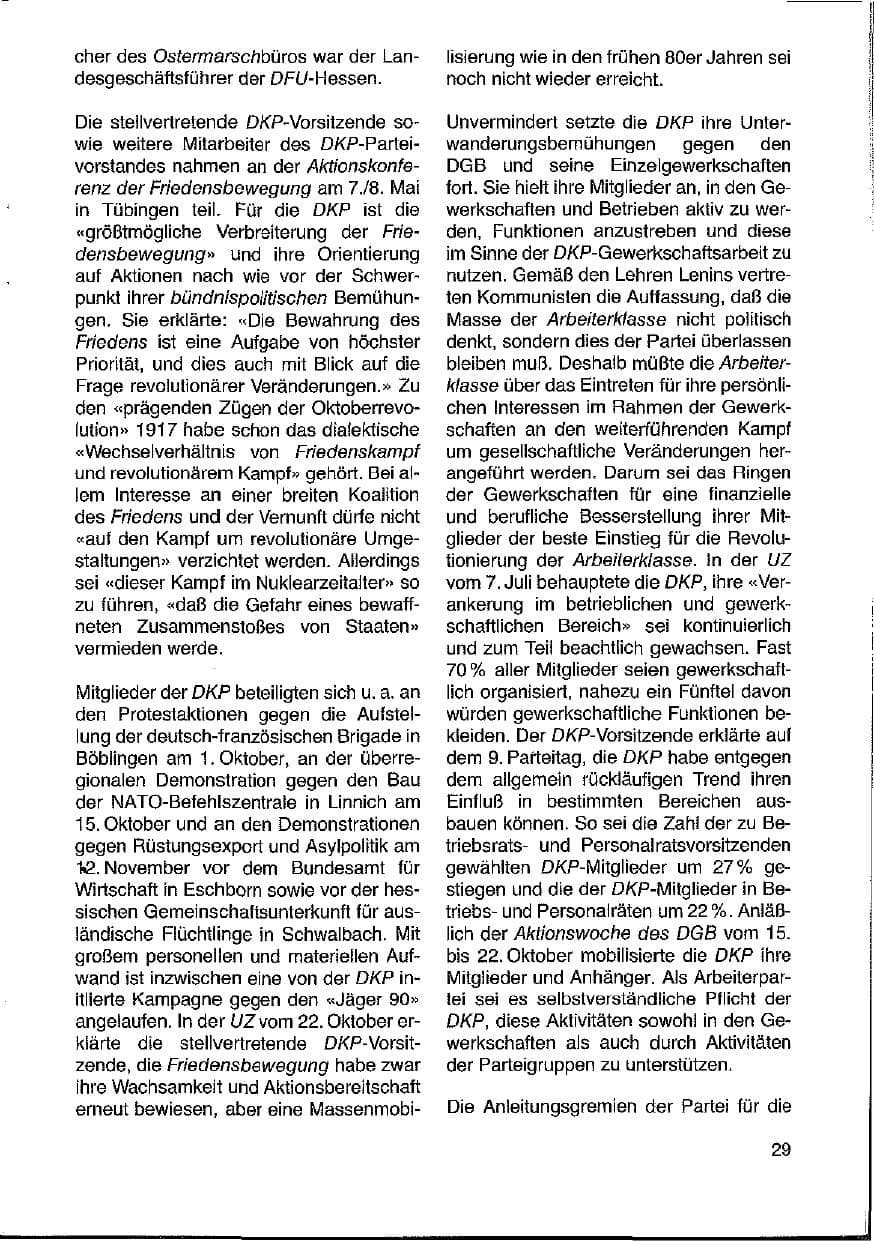 Seite 29 des Verfassungsschutzbericht 1988 Hessen