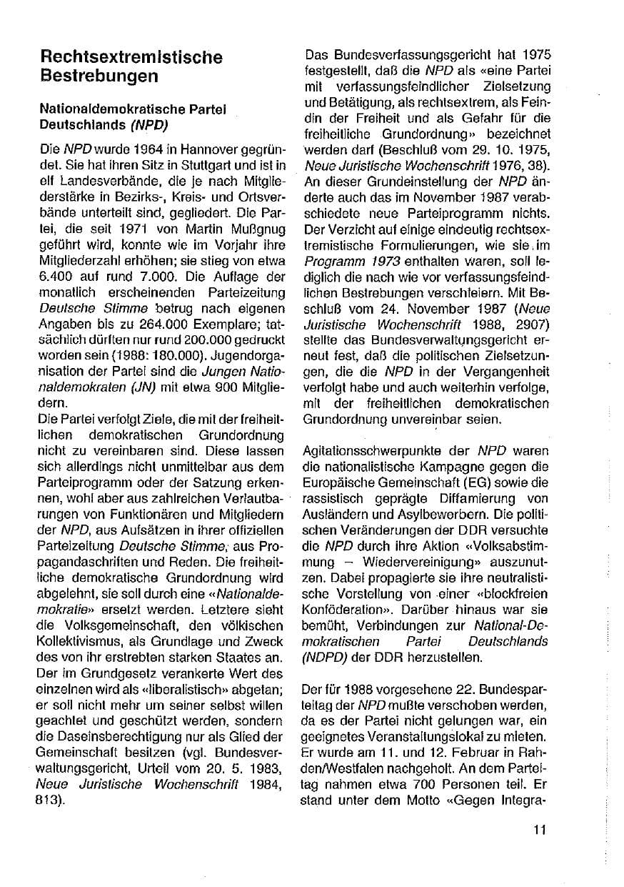 Seite 12 des Verfassungsschutzbericht 1989 Hessen