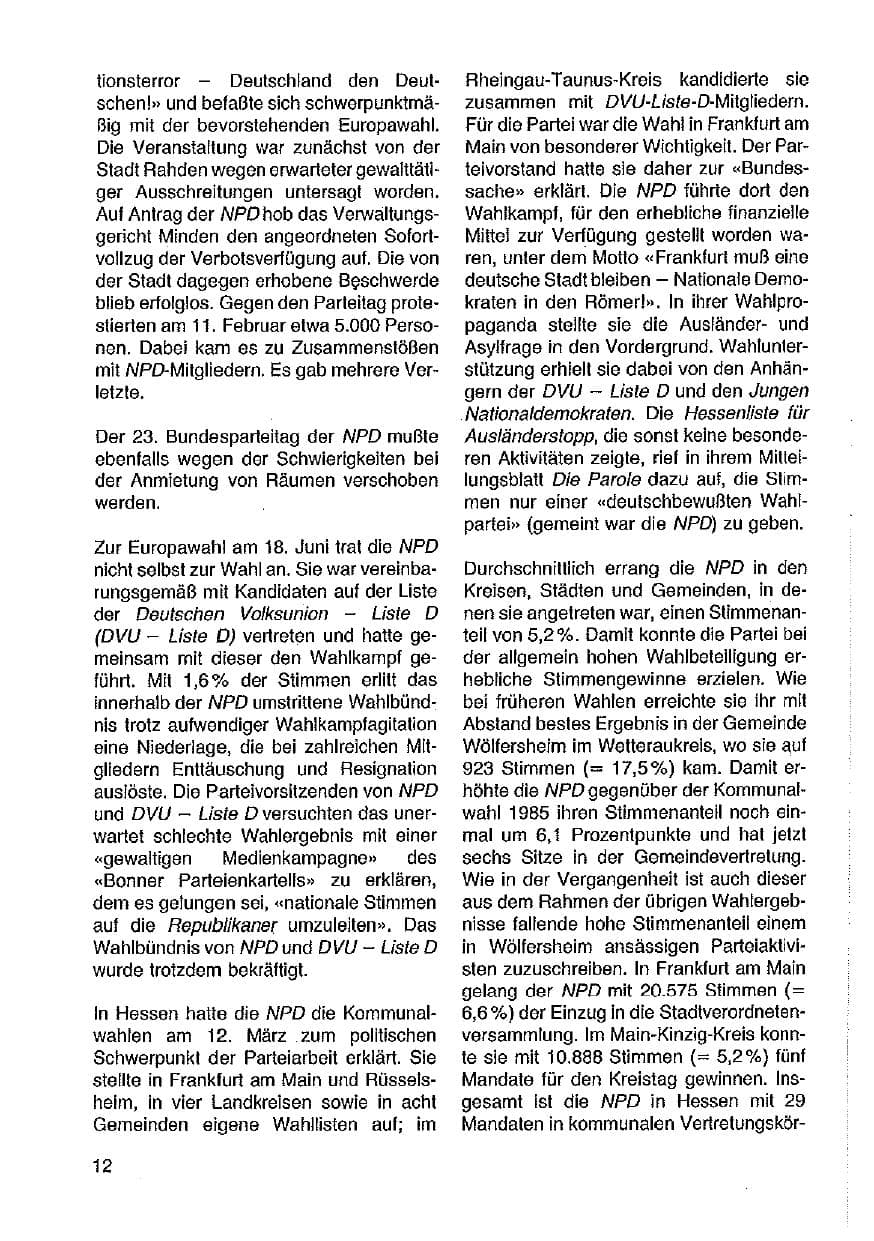 Seite 13 des Verfassungsschutzbericht 1989 Hessen