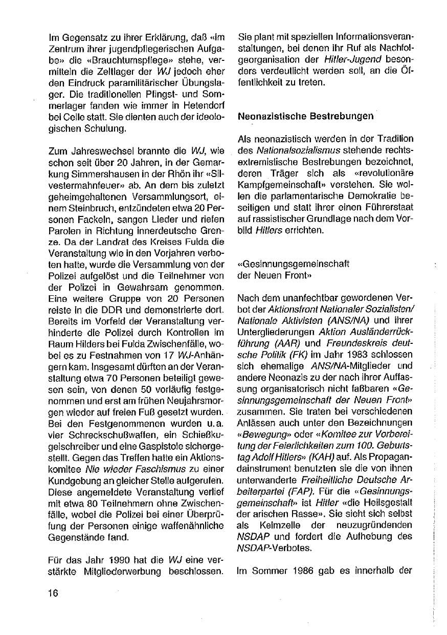 Seite 17 des Verfassungsschutzbericht 1989 Hessen