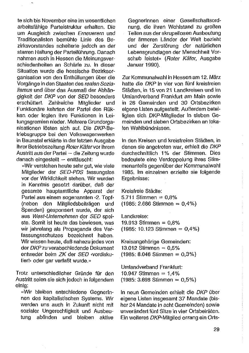 Seite 30 des Verfassungsschutzbericht 1989 Hessen